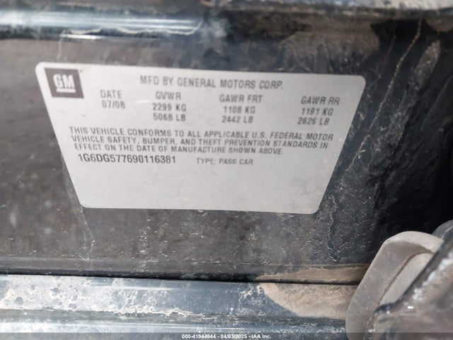 2009 CADILLAC CTS 1G6DG577690116381 Photo 8