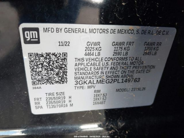 3GKALMEG2PL149763 GMC Terrain Fwd Sle