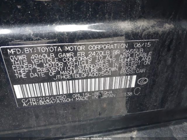 JTHCE1BL0FA007544 Lexus GS 350