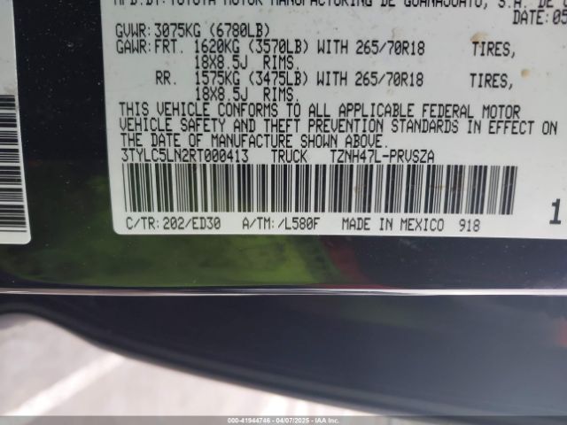 3TYLC5LN2RT000413 Toyota Tacoma Hybrid Trd Pro