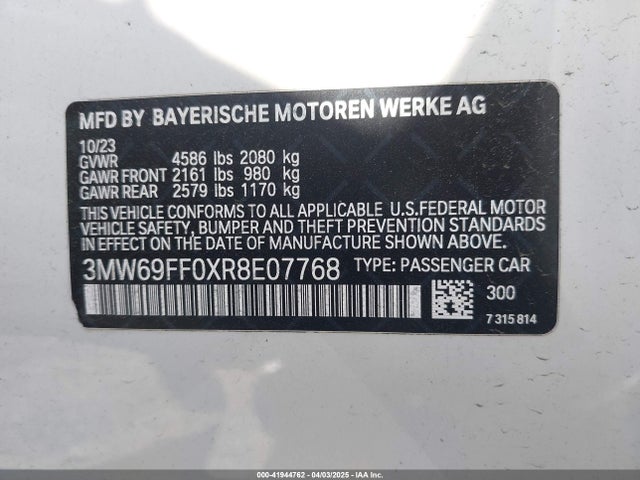 3MW69FF0XR8E07768 BMW 330I