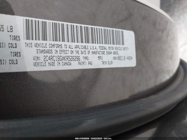2019 CHRYSLER PACIFICA 2C4RC1BGXKR526286 Photo 8