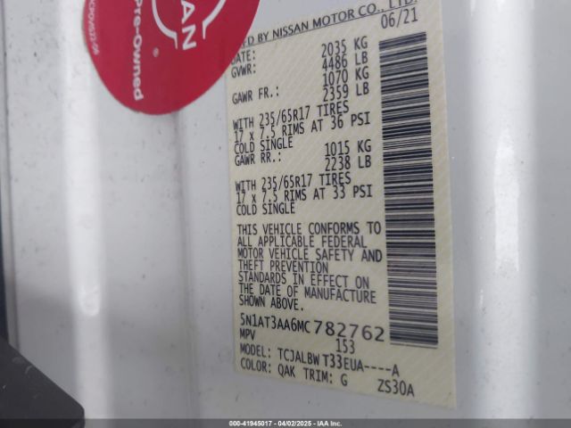 2021 NISSAN ROGUE 5N1AT3AA6MC782762 Photo 8