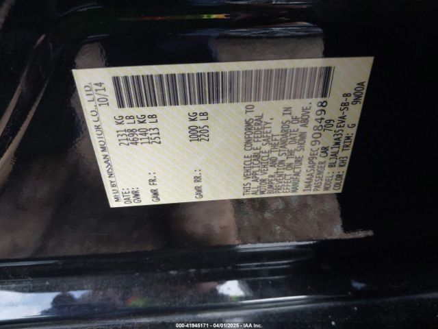 1N4AA5AP9EC908498 Nissan Maxima 3.5 Sv
