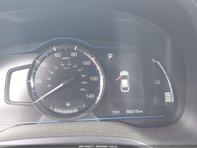 KMHC65LC2HU048243 Hyundai Ioniq Hybrid Blue