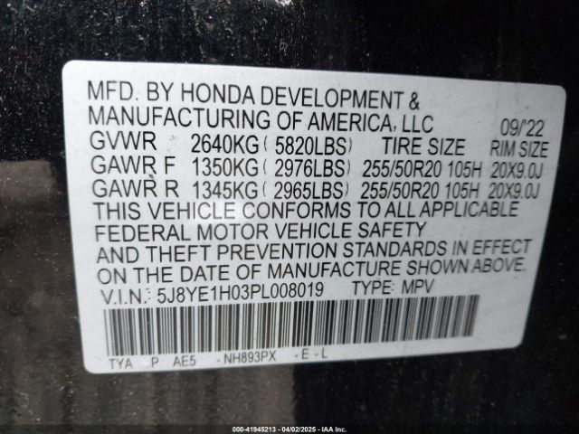 5J8YE1H03PL008019 Acura MDX A-SPEC