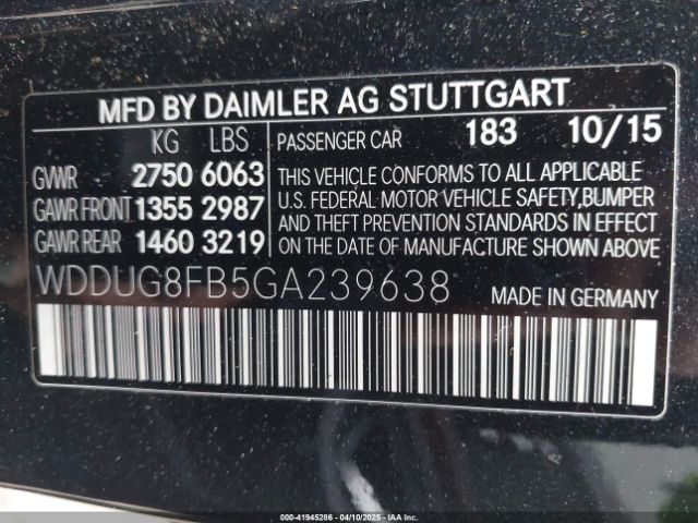 WDDUG8FB5GA239638 Mercedes-Benz S 550 4matic