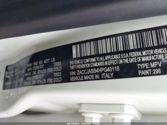 ZACCJABB4HPG40118 Jeep Renegade Latitude Fwd