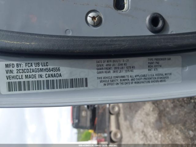 2C3CDZAG5MH564556 Dodge Challenger Sxt