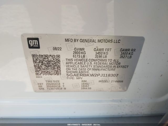 5GAERBKW2PJ118307 Buick Enclave Essence Fwd