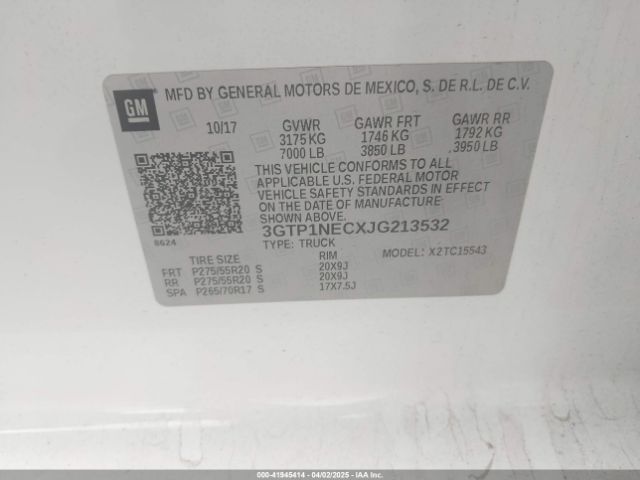 3GTP1NECXJG213532 GMC l83 -spark ignited direct injection, variable valve timing, afm, e85 max, alum