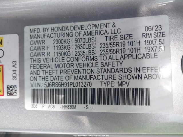 2023 HONDA CR-V 5J6RS6H91PL013270 Photo 8