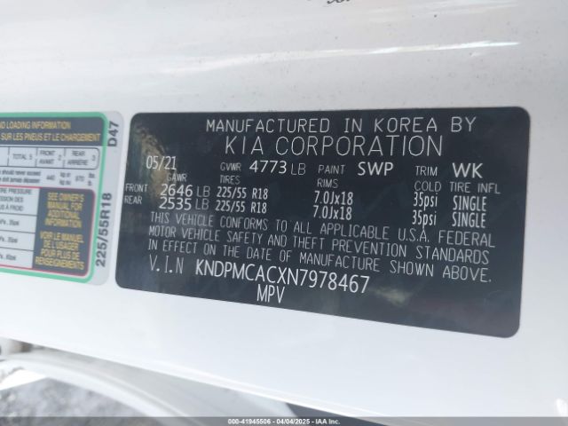 KNDPMCACXN7978467 KIA Sportage Lx