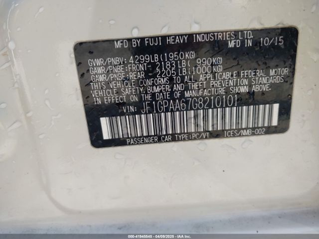 JF1GPAA67G8210101 Subaru Impreza 2.0i