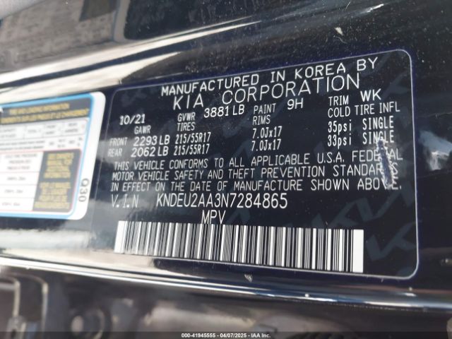KNDEU2AA3N7284865 KIA SELTOS S