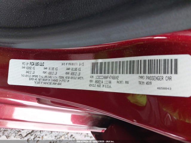 Chrysler 2015 2015 1C3CCCAB0FN746602 Image 9