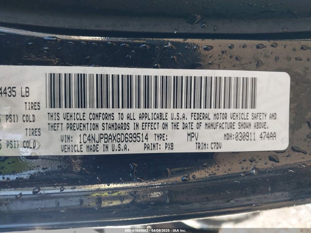 1C4NJPBAXGD699514 Jeep Patriot Sport