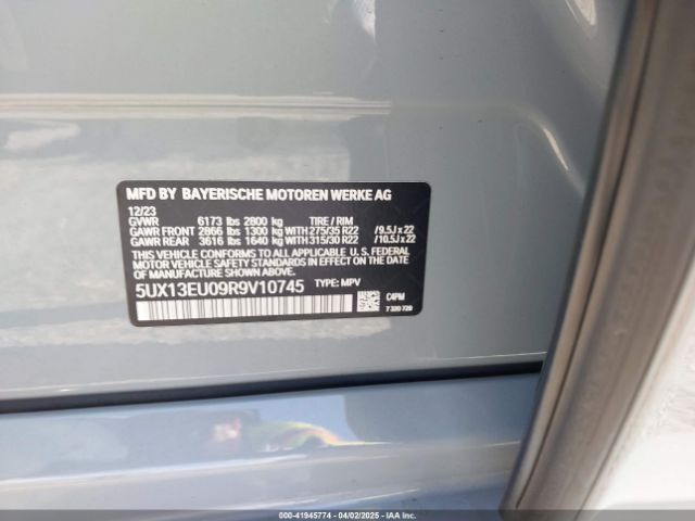 5UX13EU09R9V10745 BMW X5 Sdrive40i
