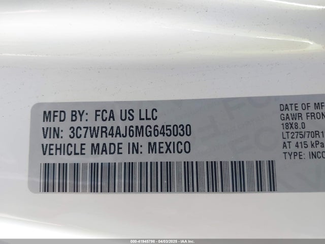RAM 2500 2021 3C7WR4AJ6MG645030 Image 9
