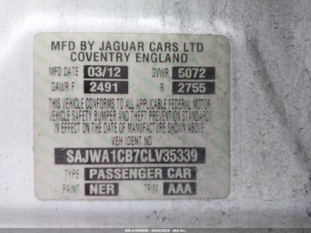 2012 JAGUAR XJ SAJWA1CB7CLV35339 Photo 8
