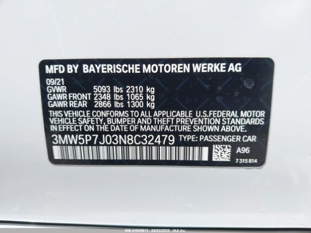 2022 BMW 3 SERIES 3MW5P7J03N8C32479 Photo 8