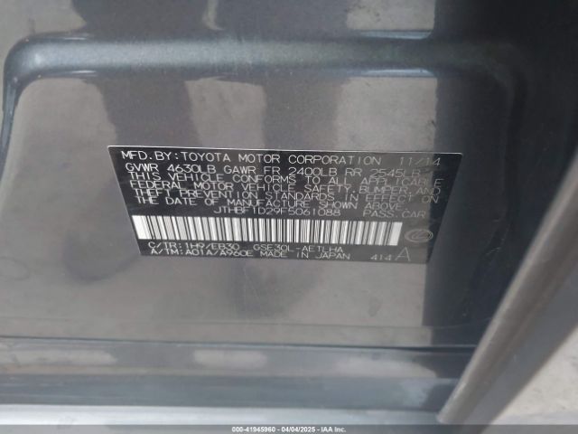 JTHBF1D29F5061088 Lexus IS 250