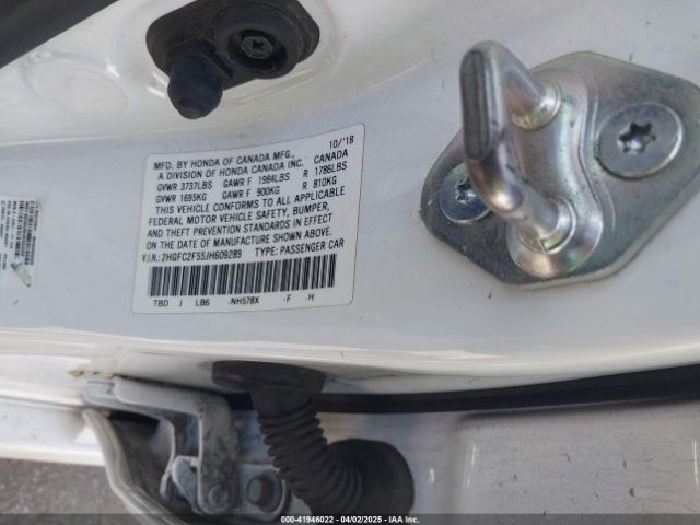 2HGFC2F55JH609289 Honda Civic Lx