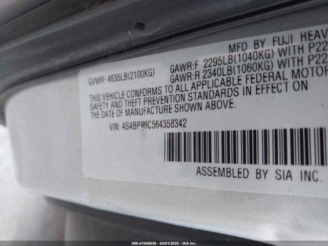 2007 SUBARU OUTBACK 4S4BP63C574338053 Photo 8