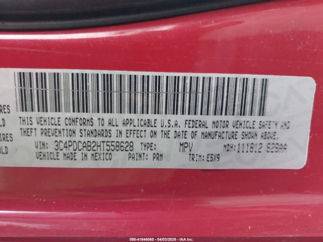 3C4PDCAB2HT558628 Dodge JOURNEY SE