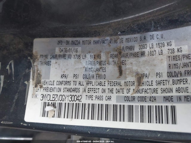 3MYDLBZV0GY130042 Scion p5v