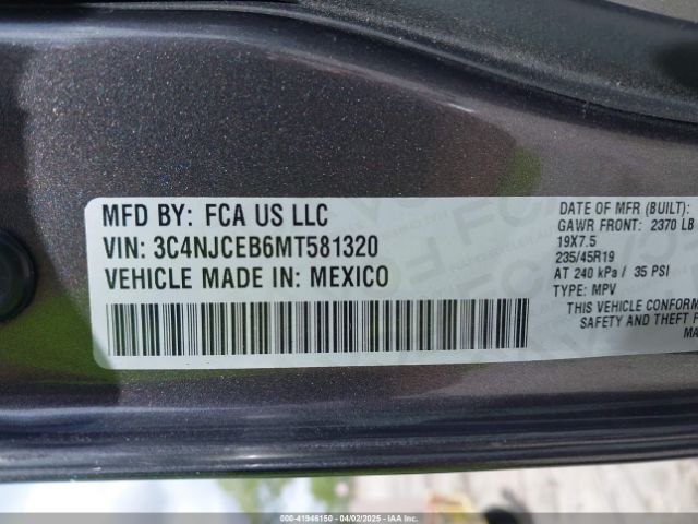 3C4NJCEB6MT581320 Jeep Compass 80th Anniversary Fwd