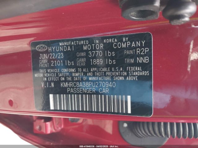 KMHRC8A38PU270940 Hyundai Venue Limited
