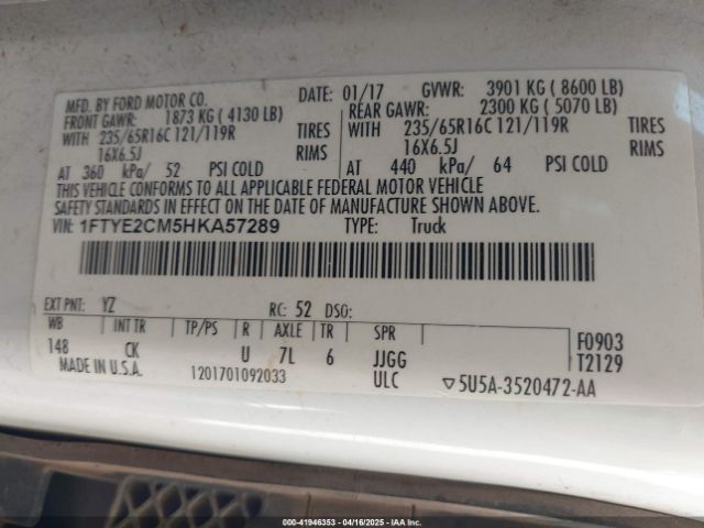 1FTYE2CM5HKA57289 Ford Transit-150