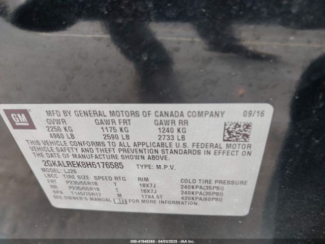 2GKALREK8H6176585 GMC Terrain Denali