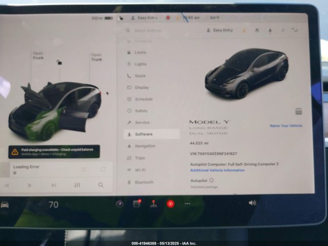 7SAYGAEE6NF341827 Tesla Model Y Long Range Dual Motor All-wheel Drive
