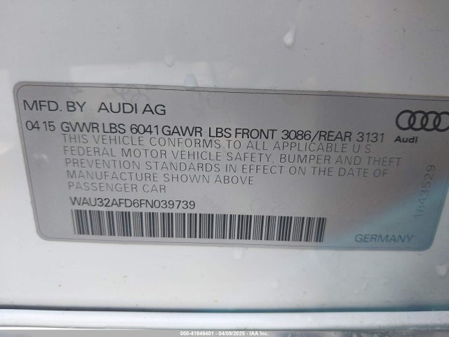 Audi 2015 2015 WAU32AFD6FN039739 Image 9