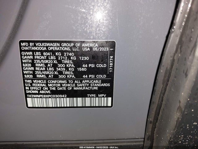 1V2WNPE8XPC030942 Volkswagen Id.4 Awd Pro S