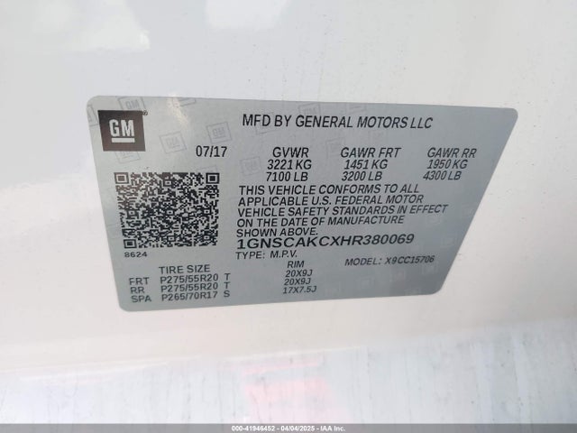 1GNSCAKCXHR380069 Chevrolet Tahoe Ls