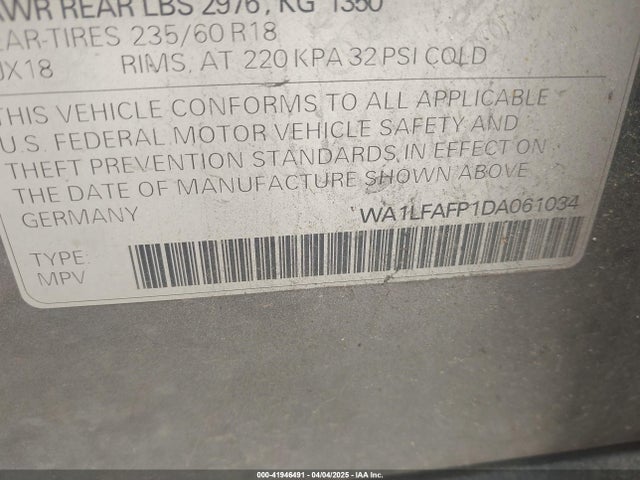 2013 AUDI Q5 WA1LFAFP1DA061034 Photo 8