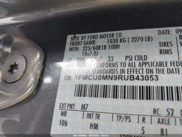 1FMCU0MN9RUB43053 Ford Escape St-line