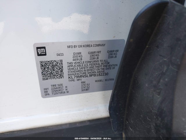 Chevrolet Trailblazer Awd Ls 2023 KL79MNSL9PB182230 Image 9