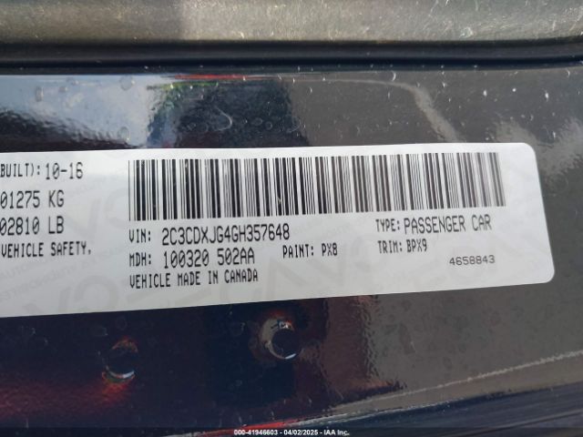 2C3CDXJG4GH357648 Dodge Charger Sxt