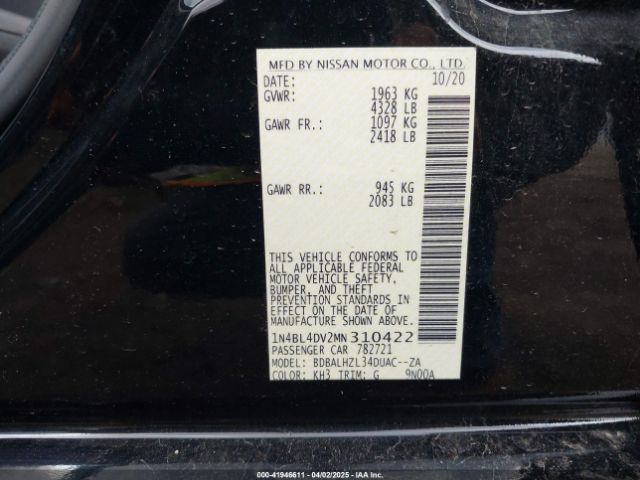 2021 NISSAN ALTIMA 1N4BL4DV2MN310422 Photo 8
