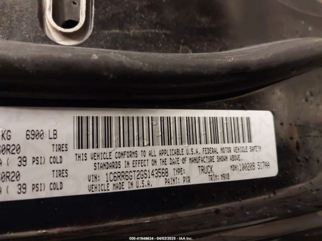 1C6RR6GT2GS143568 RAM 1500 Big Horn