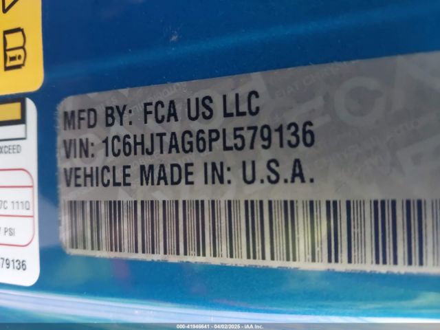 1C6HJTAG6PL579136 Jeep Gladiator Willys 4x4