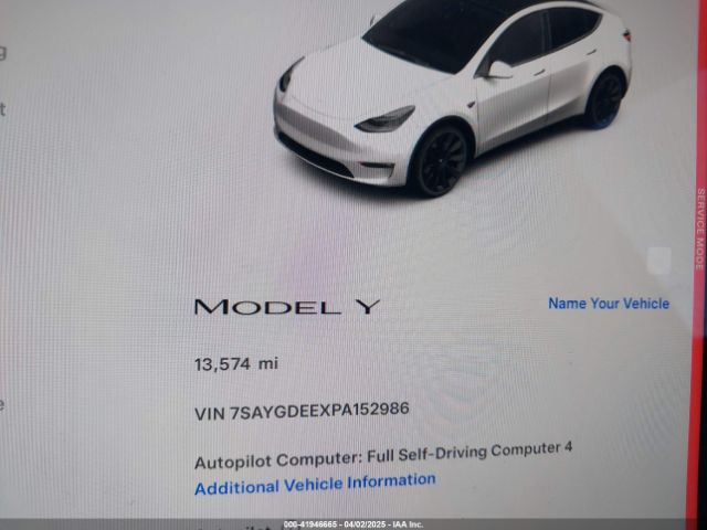 7SAYGDEEXPA152986 Tesla Model Y Awd/long Range Dual Motor All-wheel Drive