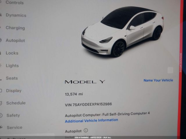 7SAYGDEEXPA152986 Tesla Model Y Awd/long Range Dual Motor All-wheel Drive