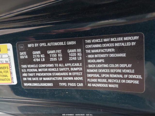 2018 BUICK CASCADA W04WJ3N53JG082693 Photo 8