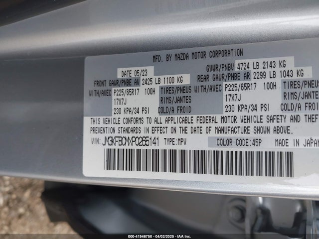 Mazda Cx-5 2.5 S Preferred 2023 JM3KFBCMXP0265141 Image 9