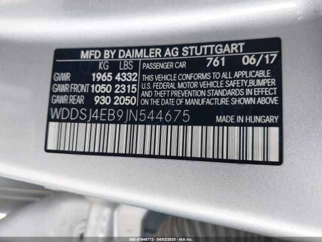 WDDSJ4EB9JN544675 Mercedes-Benz m270